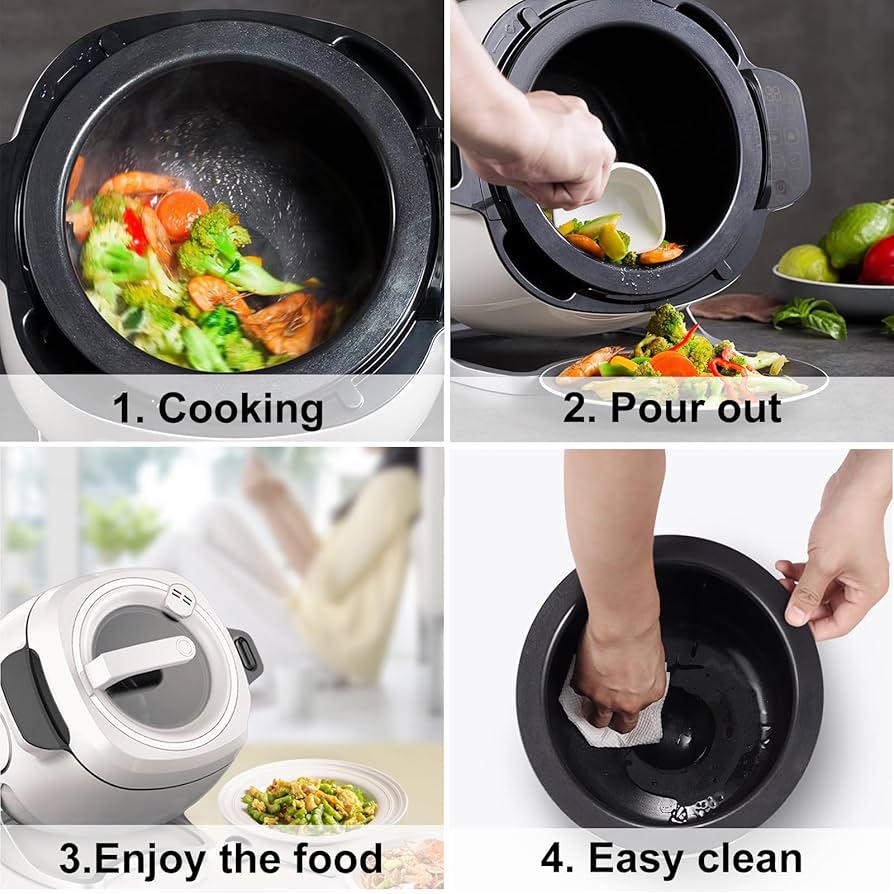 Amazon.com: 1000w Automatic Cooking Machine, 5.45 Quart 360